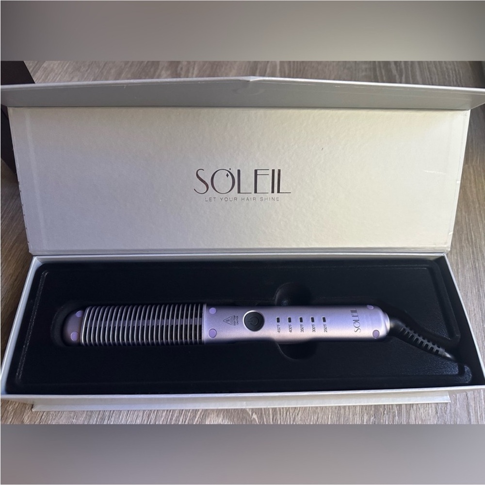 NIB Soleil Lavender Styling Comb Heat Brush Brand New - Picture 2 of 10